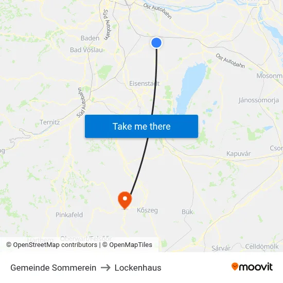 Gemeinde Sommerein to Lockenhaus map
