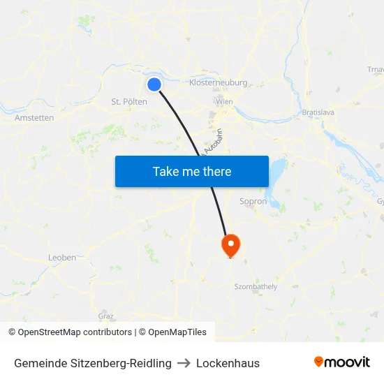 Gemeinde Sitzenberg-Reidling to Lockenhaus map