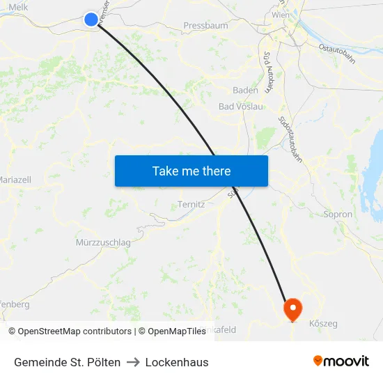 Gemeinde St. Pölten to Lockenhaus map