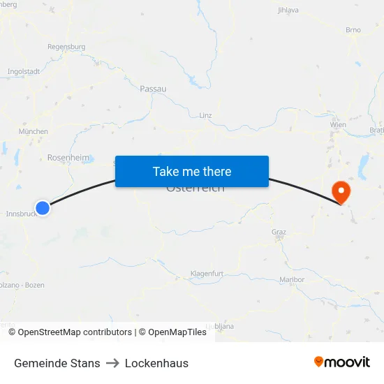 Gemeinde Stans to Lockenhaus map