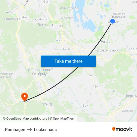Pamhagen to Lockenhaus map