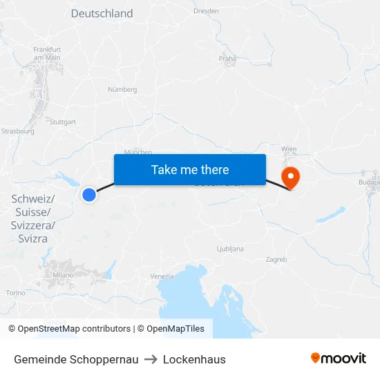 Gemeinde Schoppernau to Lockenhaus map