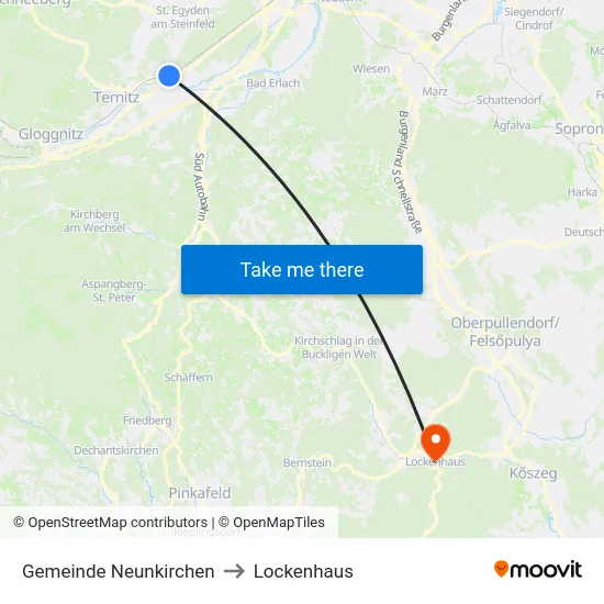 Gemeinde Neunkirchen to Lockenhaus map