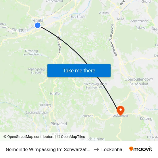 Gemeinde Wimpassing Im Schwarzatale to Lockenhaus map