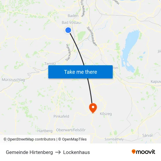 Gemeinde Hirtenberg to Lockenhaus map