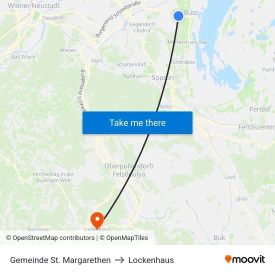 Gemeinde St. Margarethen to Lockenhaus map