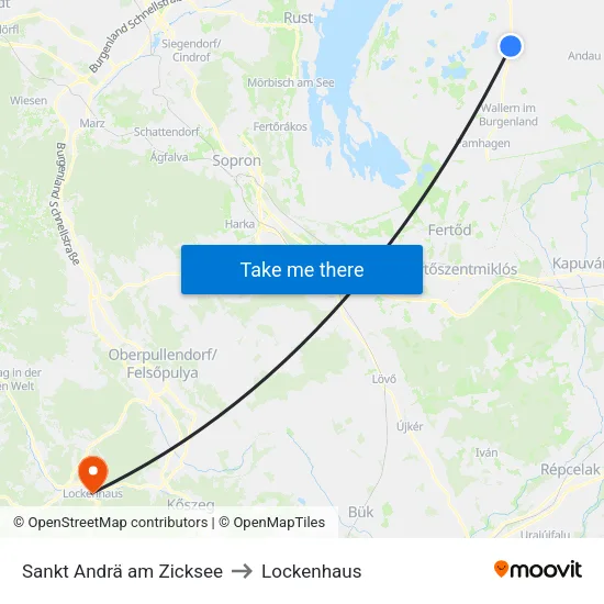 Sankt Andrä am Zicksee to Lockenhaus map