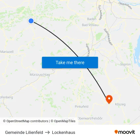 Gemeinde Lilienfeld to Lockenhaus map