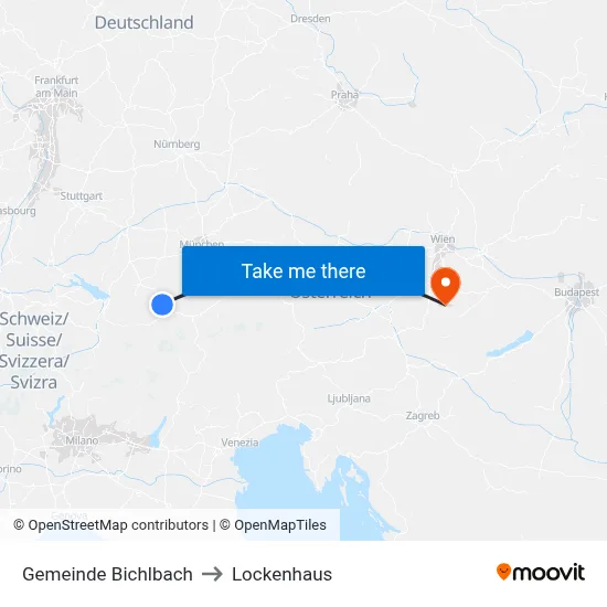 Gemeinde Bichlbach to Lockenhaus map