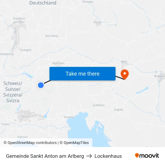 Gemeinde Sankt Anton am Arlberg to Lockenhaus map