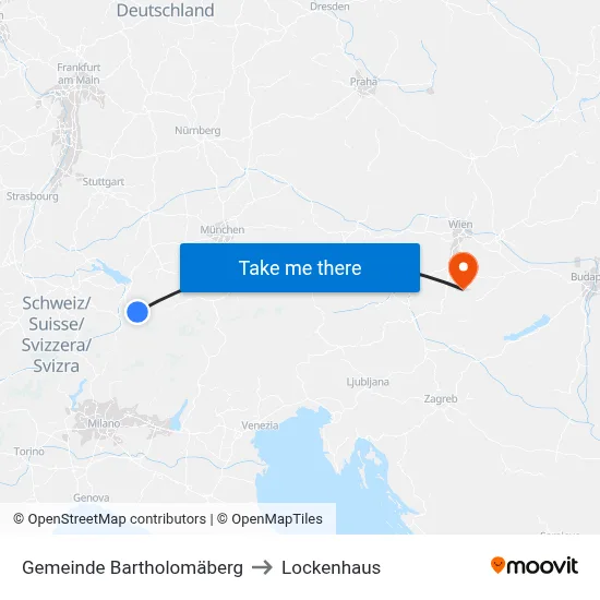 Gemeinde Bartholomäberg to Lockenhaus map