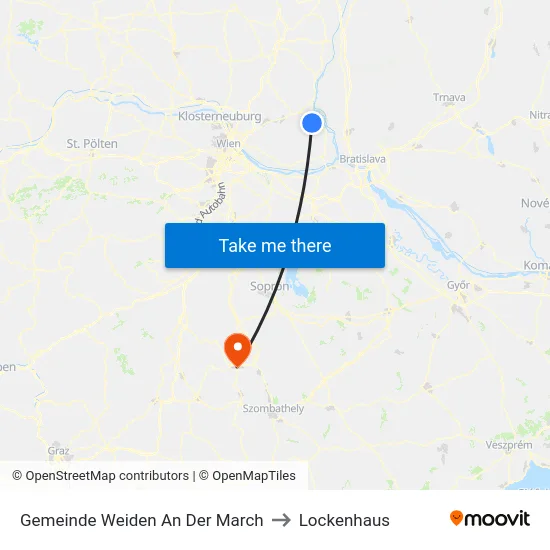 Gemeinde Weiden An Der March to Lockenhaus map