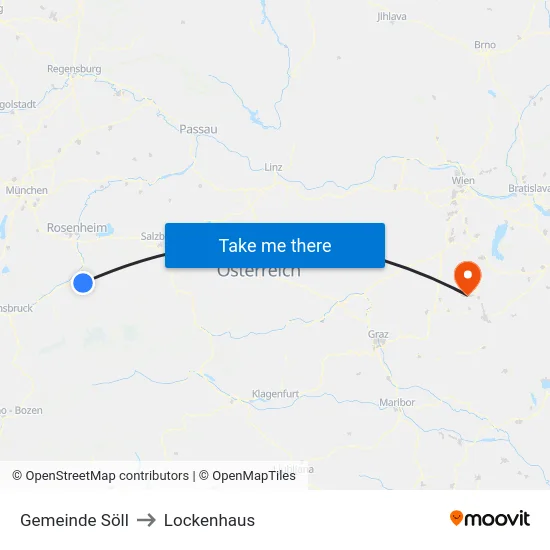 Gemeinde Söll to Lockenhaus map