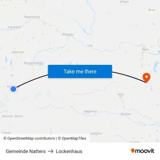 Gemeinde Natters to Lockenhaus map