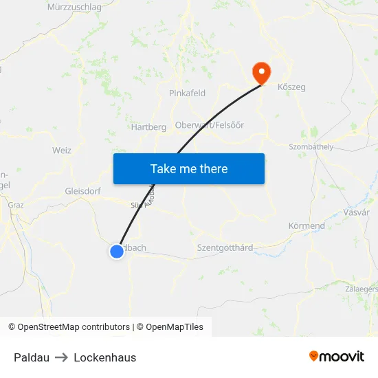 Paldau to Lockenhaus map