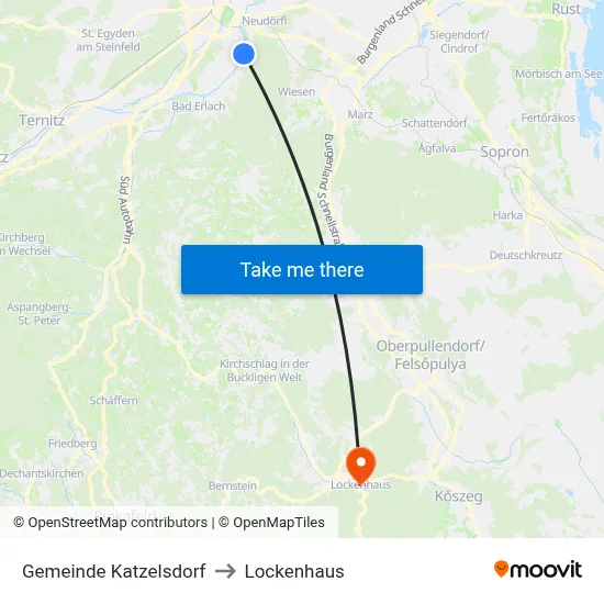 Gemeinde Katzelsdorf to Lockenhaus map