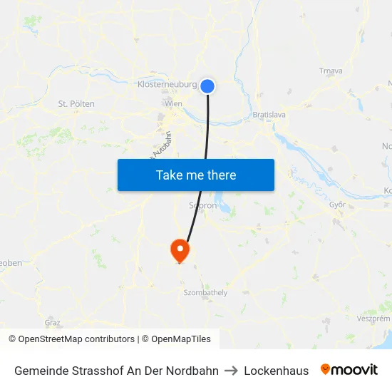 Gemeinde Strasshof An Der Nordbahn to Lockenhaus map