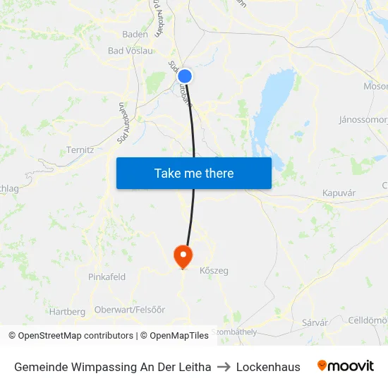 Gemeinde Wimpassing An Der Leitha to Lockenhaus map