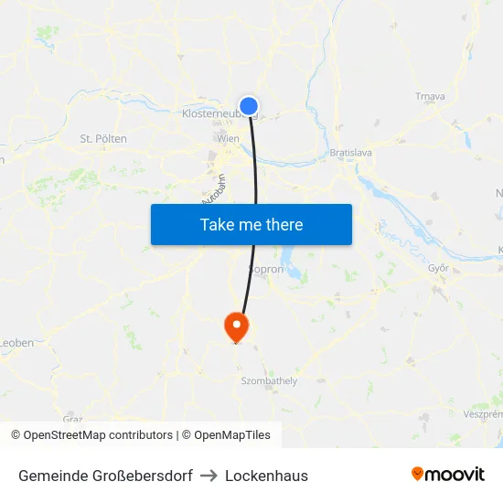 Gemeinde Großebersdorf to Lockenhaus map