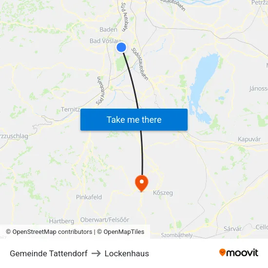 Gemeinde Tattendorf to Lockenhaus map
