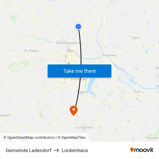 Gemeinde Ladendorf to Lockenhaus map