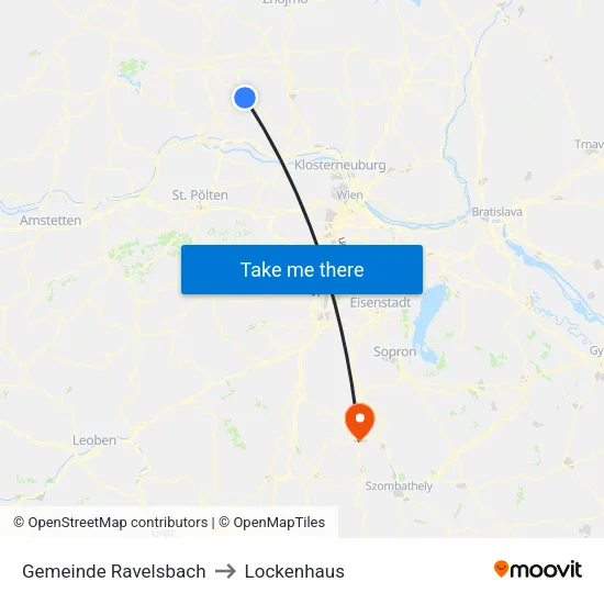 Gemeinde Ravelsbach to Lockenhaus map