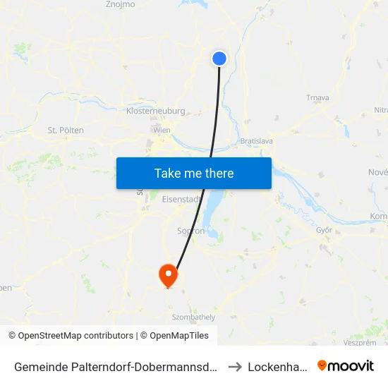 Gemeinde Palterndorf-Dobermannsdorf to Lockenhaus map