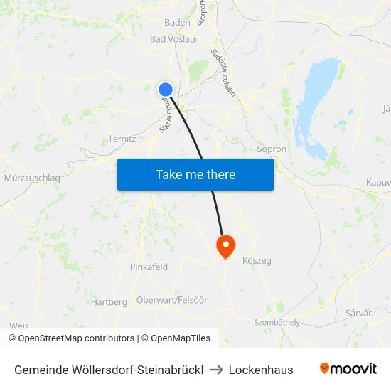 Gemeinde Wöllersdorf-Steinabrückl to Lockenhaus map