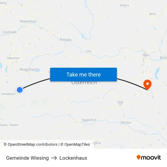 Gemeinde Wiesing to Lockenhaus map