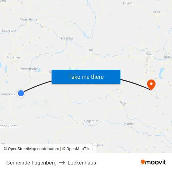 Gemeinde Fügenberg to Lockenhaus map