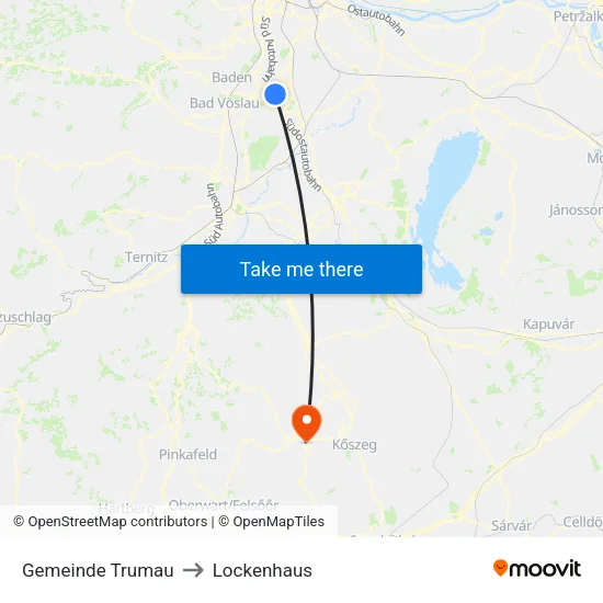 Gemeinde Trumau to Lockenhaus map