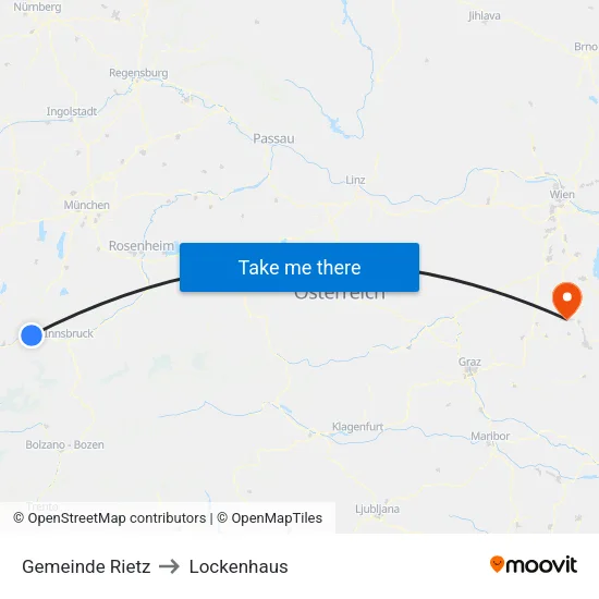 Gemeinde Rietz to Lockenhaus map