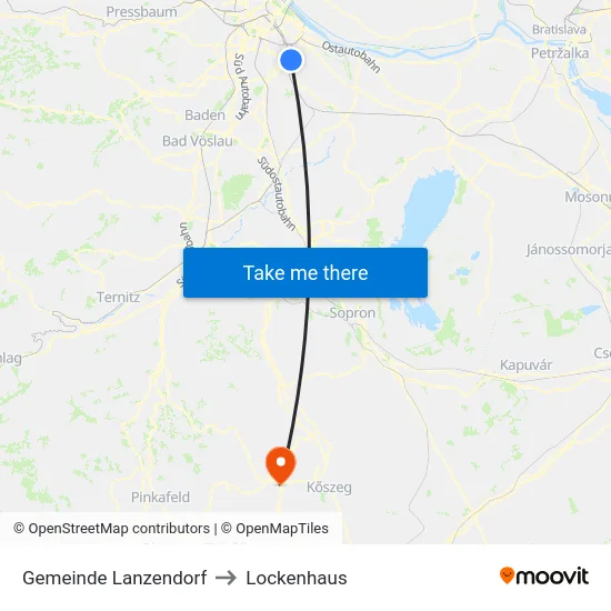 Gemeinde Lanzendorf to Lockenhaus map