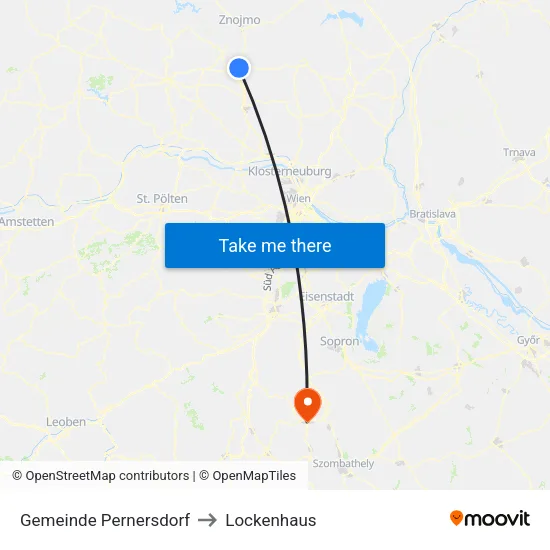 Gemeinde Pernersdorf to Lockenhaus map