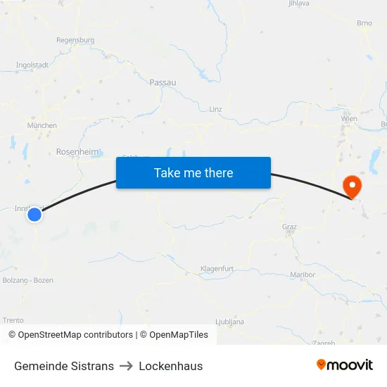 Gemeinde Sistrans to Lockenhaus map