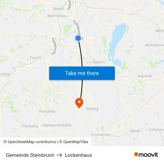 Gemeinde Steinbrunn to Lockenhaus map