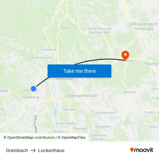 Greinbach to Lockenhaus map