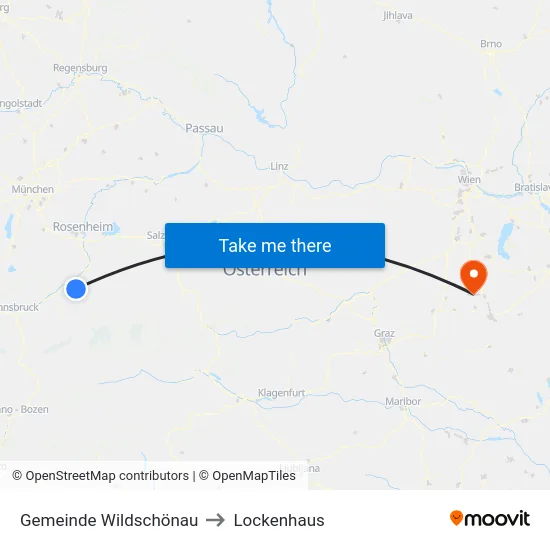 Gemeinde Wildschönau to Lockenhaus map