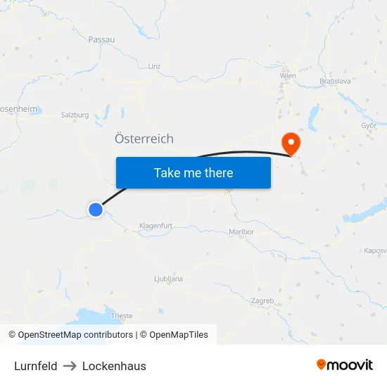 Lurnfeld to Lockenhaus map