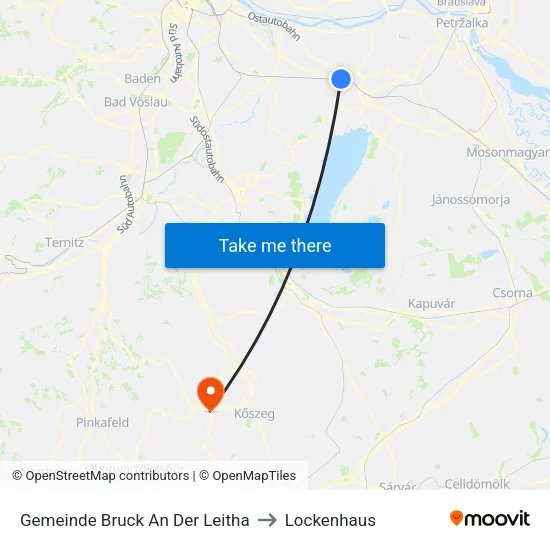 Gemeinde Bruck An Der Leitha to Lockenhaus map