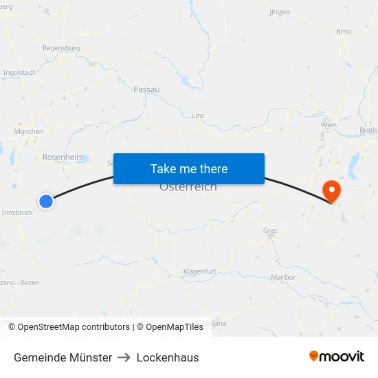 Gemeinde Münster to Lockenhaus map