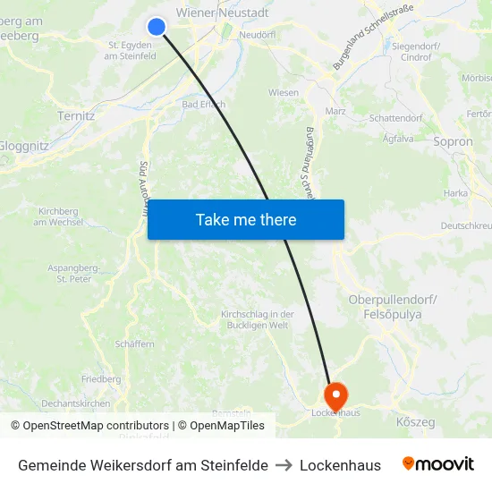 Gemeinde Weikersdorf am Steinfelde to Lockenhaus map