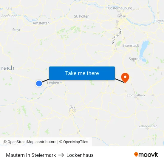 Mautern In Steiermark to Lockenhaus map
