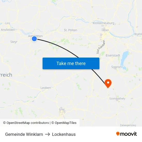 Gemeinde Winklarn to Lockenhaus map