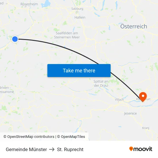 Gemeinde Münster to St. Ruprecht map