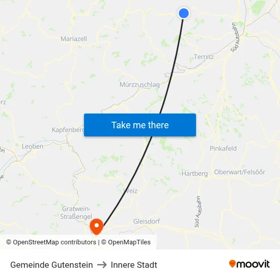 Gemeinde Gutenstein to Innere Stadt map