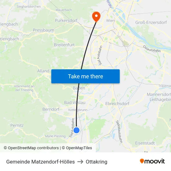 Gemeinde Matzendorf-Hölles to Ottakring map