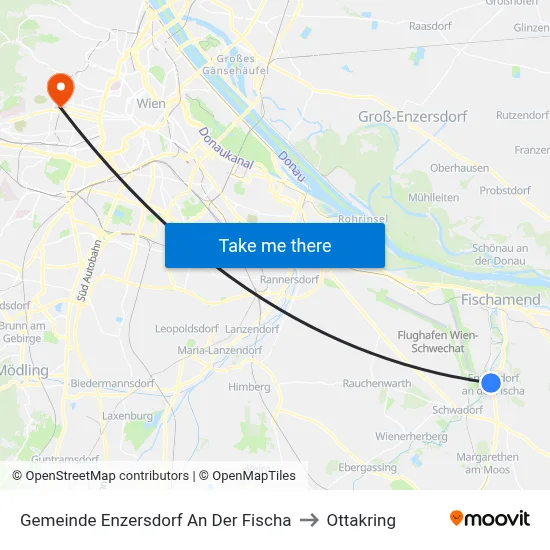 Gemeinde Enzersdorf An Der Fischa to Ottakring map