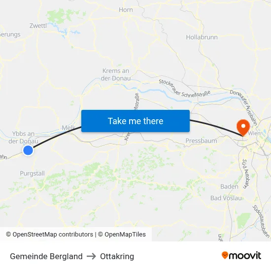 Gemeinde Bergland to Ottakring map