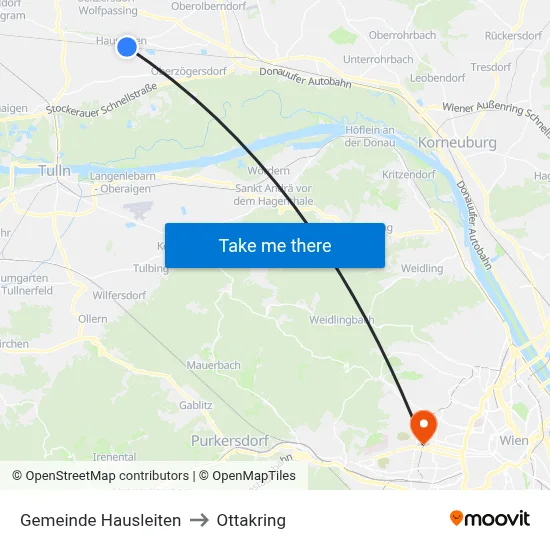 Gemeinde Hausleiten to Ottakring map
